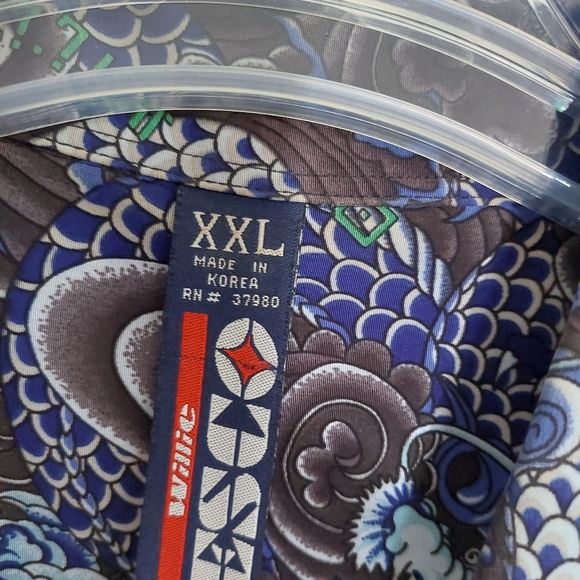 Willie Esco Vintage Shirt Mens XXL Dragons Allover Graphic Short Sleeve - Picture 4 of 10